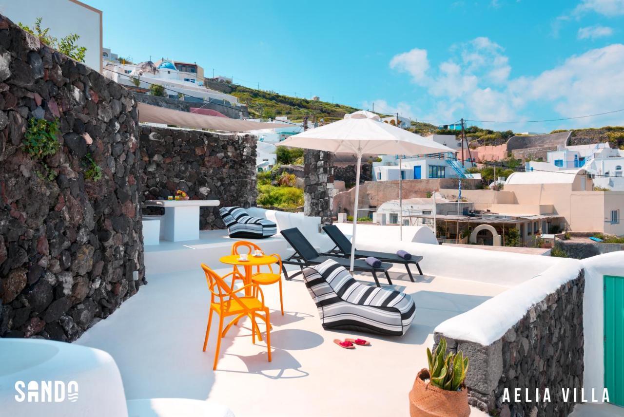 Sando Traditional Cave Villas with Jacuzzi&Sea view Vourvoúlos Esterno foto