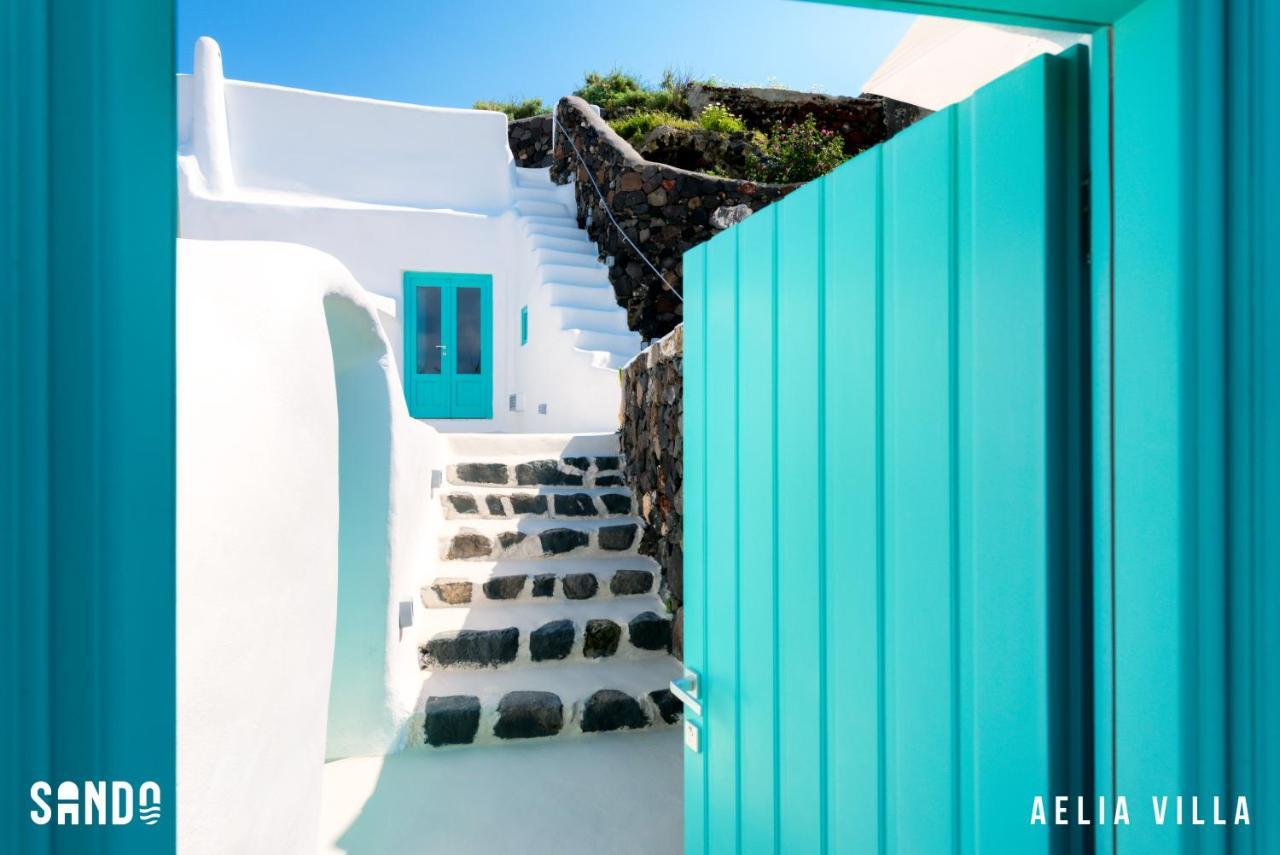Sando Traditional Cave Villas with Jacuzzi&Sea view Vourvoúlos Esterno foto